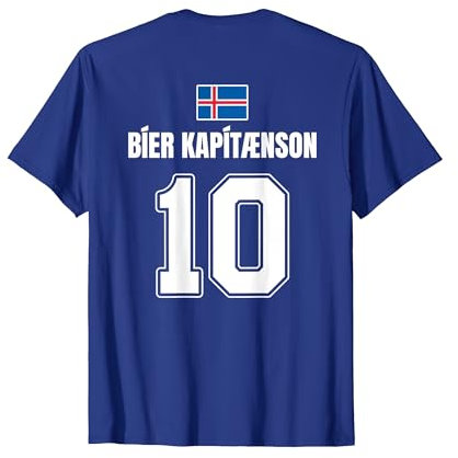 Fußball Island Sauf Trikot Bier Kapitaenson 10 T-Shirt