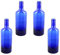BELLEROFONTE Bottiglia Modello Gin in Vetro Blu solarizzata per Acqua 750 ml con Tappo 4 PZ