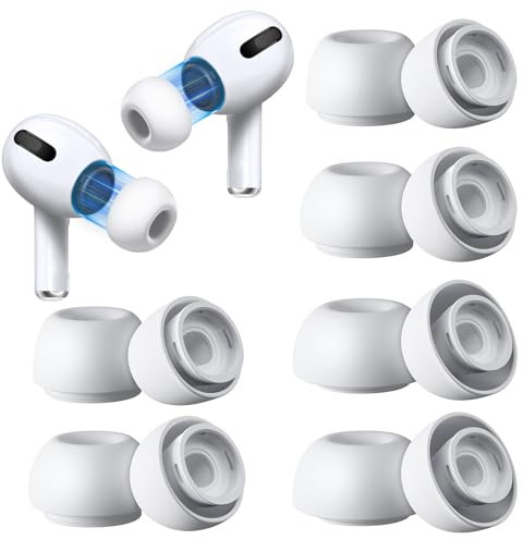 [6 Paar] Ersatz-Ohrstöpsel für AirPods Pro & AirPods Pro 2. Generation mit Loch zur Geräuschreduzierung, keine Silikon-Ohrstöpsel, weiche Ohrstöpsel, kompatibel mit Airpods Pro/Pro 2 (Größen S/M/L)