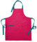 Encasa XO Verstellbare Küchen Schürze mit Taschen und Handtuchhalter, 68x85 cm, recycelte Baumwolle, für Zuhause, Restaurant, Männer & Frauen, Kochen, Backen - Pink