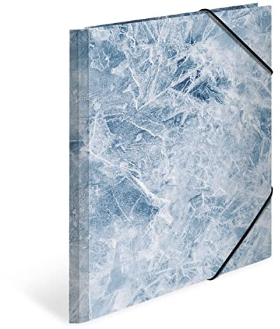HERMA Sammelmappen A3 Natur Eis Set, 3 Stück, Kinder Eckspanner-Mappen aus Pappe mit haptischer Veredelung, Motiv, Gummizug, Innenklappen und Innendruck für Jungen und Mädchen