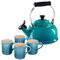 Le Creuset Pfeifkessel mit 400 ml Fassungsvermögen, 4 Stück, Karibik
