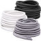 Miscly Lacci Scarpe Rotondi [3 Paia] Stringhe Scarpe Resistenti - Lacci Per Scarpe Da Ginnastica, Scarponcini E Stivali - Diametro 4 mm (160cm, Nero, Bianco, Grigio)
