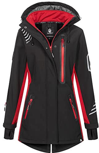 Rock Creek Softshellmantel Damen Outdoor D-491 | Wasserabweisende Übergangsbekleidung, funktionale Wanderjacke für Frauen, Camping, Freizeit und wechselhaftes Wetter