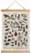 XIAOAIKA Vintage-Entomologie-Poster – Illustrierte Insektenarten-Diagramm mit Holzrahmen – pädagogische Insekten-Identifikation Wandkunst für Wissenschaft, Klassenzimmer, Heimbüro, 50 x 75 cm