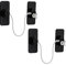2Pcs Black Window Locks for UPVC Windows, YTOOK Adhesive No Drilling Window Restrictor with Key, Pet Window Safety Locks for Childproof, Easy to Install