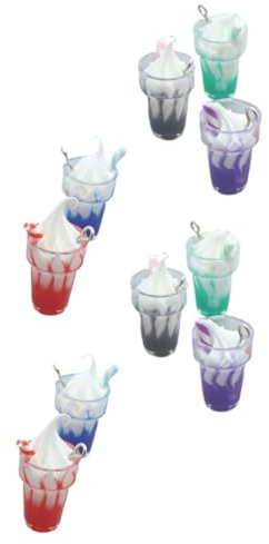 LALAFINA 20 Stk Eis Anhänger Eisbecher Miniatur Bubble-tea-charme Kawaii-anhänger Harz-anhänger Süßer Schmuck Ohrring Charme Rucksack-zubehör Schüttgut Kind Autotasche Legierung