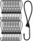 Bungee Cords with Hooks 25 Pcs - 8 Inch Elastic Bungee Ropes with Hooks - Short Tarpaulin Hooks - Small Bungee Rope (Black)