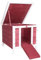 PawHut Wooden Rabbit Hutch Outdoor, Guinea Pig Hutch, Rabbit Hideaway, Cat House, Bunny Cage Small Animal House 51 x 42 x 43 cm, Red