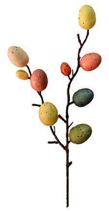 Cabilock 8 Ostergirlande Osterdekorationen für Ihr Zuhause Ostereier basteln Ostern Golddekor Vase Osterverzierung Wohnkultur künstlich Blumen Partybedarf Beere