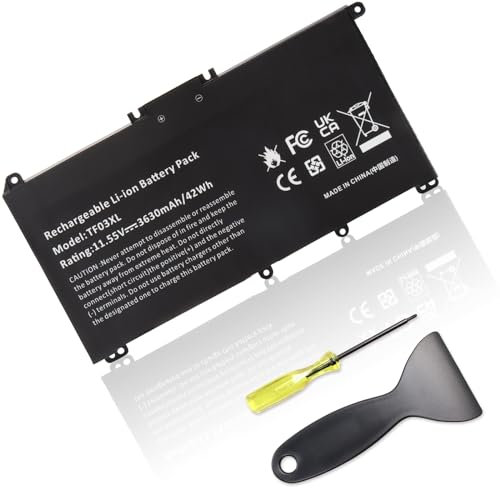 TF03XL 920070-855 Batterie pour HP Pavilion X360 14m-cd0001dx 14m-cd0003dx 15-cc0xx 15-cc1xx 15-cc023cl 15-cc563st 15-cd040wm 17-ar050wm 15-CC 15-CD 15-CK 14-BF 17-AR Series tpn-q190 920046-421