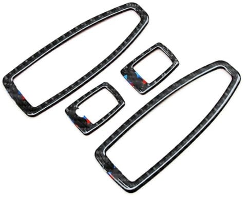 GFDSGRE Car Interior Mouldings Car Door Window Switch Frame Cover Trim Carbon Fiber Molding Sticker Kit Fit Use For BMW F20 F30 F34 F36 F48 1 3 4 Series Accessories Interior Mouldings