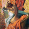 SGFGAD FHYWQ Berühmte Edgar Degas Poster Nackte Frau Drucke Vintage Wandkunst 《Sitzende Badende》Bild Edgar Degas Leinwand Gemälde für Wohnkultur 50x50cm ungerahmt