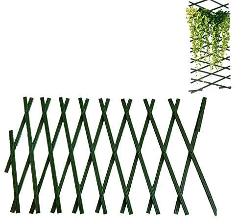 Treillis de jardin extensible, support de panneau de clôture en PVC | Treillis de jardin rétractable, clôture de jardin, treillis de pour grimpantes, vigne, lierre, rose, concombres,