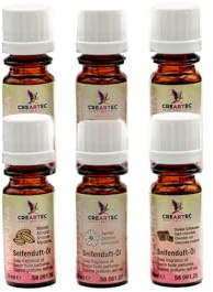 CREARTEC Seifenduftöl Set Herbst - Bestehend aus Mandel, Jasmin & Dunkle Schokolade - Seifenaroma zur Herstellung von Individuell Duftenden Seifen, Badekugeln - Vegan - 2x30ml - Made in Germany