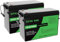 DATOUBOSS Batteria al litio da 24V 100Ah LiFePO4, 2560Wh con migliorata 100A BMS, max 15000 cicli di profondità, supporto in serie/circuito parallelo, per camper, pannello solare (2 pezzi)