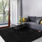 SOANNY Hochflor Extra Große Wohnzimmer Teppich, Einfarbig Schwarz, Waschbar, Anti Rutsch, Flauschig Teppiche, Flauschige Moderne Matte für Schlafzimmer Kinderzimmer, 200 x 300 cm
