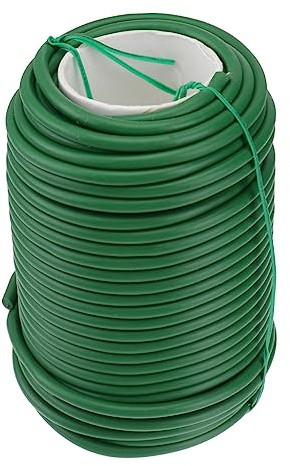 MOLUCKFU Garden Wire Rattan Plant Straps Cable Tie for Clematis Perennial Plant Fixing Natural Green