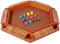 Flero Shut The Box - 6 Spieler - Würfelspiel - Taktik- und Rechenspiel - Brettspiel, Lernspielzeug, Bildungsspiel für Kinder und Erwachsene (Braun) - 12 Würfel