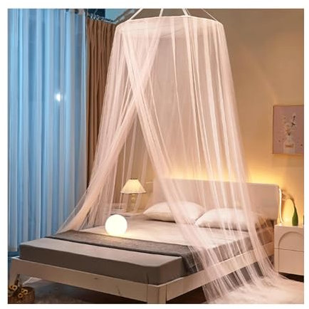 Qxmiguel Baldacchino per Letti a Rete a zanzare per Ragazze Tende da Letto a baldacchino re Queen Size dal soffitto per Culla, Letto per Bambini e Letti per Adulti (Rosa)