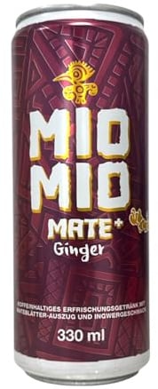 Mio Mio Mate Ginger, Koffeinhaltiges Erfrischungsgetränk, 330ml Dose, 12er Pack