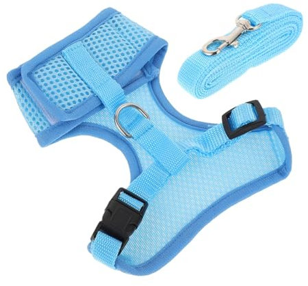 COMPUKAS Haus Tier-hahngeschirr Mit Hühnerleine Für Outdoor-Gebrauch Extra Langes Zugseil Leicht Zu Tragen Aus Hochwertigem Material Robust Und Reißfest