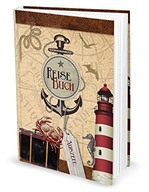 Logbuch-Verlag Reisetagebuch klein Geschenk Reisen Anker Reisebuch Notizbuch maritim Leuchtturm DIN A5