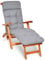 Beautissu Bequeme Liegenauflage Deckchair & Sonnenliegen 200x50cm Flair DC – 8cm Dicke Polsterung Gartenliege Auflage Liegestuhl Polster mit Schaumflockenfüllung Gartenmöbel Kissen Hell Grau