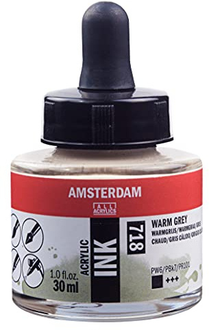 Amsterdam 17207180 ACRYLC Tinte, grau - warm grey, Einheitsgröße