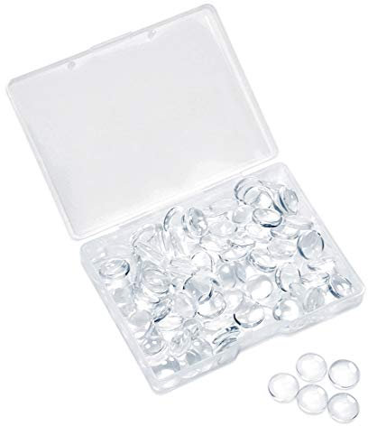 Klar Rund Glaskuppel Fliesen Cabochons Charms Bulk Klein Flache Edelstein für Cameo Foto Anhänger Halskette Armband Ohrring Ring Schlüsselanhänger DIY Craft Schmuckherstellung, 100 Stück 10 mm