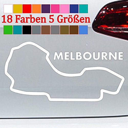 Melbourne Albert Park Sticker Race Track F1 Layout Australien 18 Farben 5 Größen