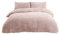 Sleepdown Teddy Fleece Duvet Cover Quilt Bedding Set with Pillow Cases Thermal Warm Cosy Super Soft - Super King - Blush Pink