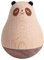 VOSAREA Wooden Tumbler Toy Roly Poly Tumbler Toy Desk Ornament Handmade Eye Closed Figure for Home Decoration