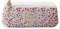 Federtasche 2-Fach, vintage Leinwand Pastorale Stil Blume Muster Federmäppchen Stiftemappe stiftemäppchen Griffelmappe klein Kosmetiktasche, blau/weiß