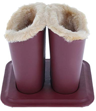 Ocobudbxw porte-lunettes doublé en peluche avec base magnétique - étui pour lunettes en cuir PU