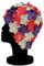 Blue Reef Isla Floral Bonnet de bain classique rétro 3D pour femme Motif pétales de fleurs 3D Style vintage Taille unique (rose/violet/blanc cassé)