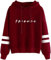 PANOZON Damen einfarbig Hoodie von TV Series Friends Kapuzenpullover mit Freunde Logo Outwear(rot,L)