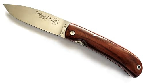 J&V Couteau Pliant CAMPERA pour Champ, Survie, Bushcraft - Lame en acier Sandvik de 8,5 cm - Fabriqué en Espagne - Folding Knife