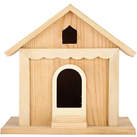 Tissting Vogelhaus Aufhängbar Hölzern Vogel Nistkasten Natur Holz Kleinvögel Vogelhaus für Garten und Balkon