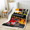 Loussiesd Feuerwehr Thema Kuscheldecke Feuerwehrwagen Decke 220x240cm für Jungen Kinder Jugendliche Zimmer Dekorativ Fahrzeug Auto Wohndecke Coole Feuerwehrmänner Flanell Fleecedecke