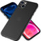 NALIA Ultra-Thin Hardcover compatible with iPhone 13 Mini Case, Translucent 0,3mm Ultra-Slim Matt Semi-Transparent Anti-Fingerprint Light-Weight, Extra Thin-Fit Protector Rugged Hardcase, Color:Black