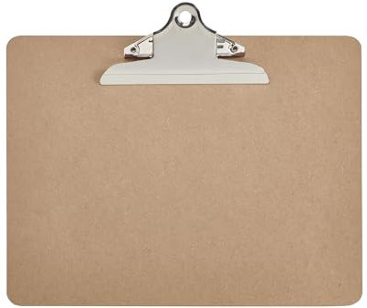 MAUL Klemmbrett A4 MAULclassic | Klemmbrett Holz im DIN A4 Querformat | Stabiles Klemmbrett zum Aufhängen | Clipboard mit Vintage Klemmer | Klemmbretter für Büro, Küche und Werkstatt | Holz