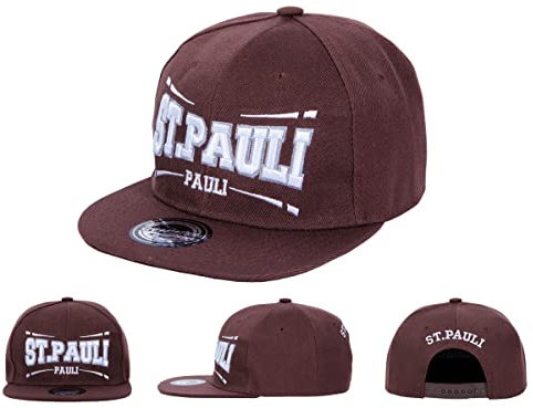 Alsino St.Pauli Snapback Basecap Baseball Mütze Käppi Cap Cappy Schirmmütze - Flacher Schirm, St. Pauli