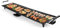 KOMFOTTEU Gril Électrique Teppanyaki, Température réglable en 5 Niveaux, Plancha Électrique, 1800W-230V, avec 6 Spatules et 2 Anneaux de Gril, Plancha de Table pour 8 personnes, 90 x 23 cm