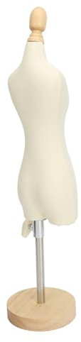Verstellbare Schneiderpuppe für Damen mit Holzsockel, Abnehmbare Damenschaufensterpuppe für Bekleidungsgeschäfte, Messen und Online-Boutiquen (1/4)