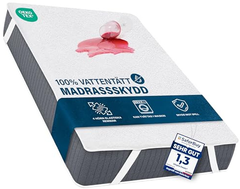 Wasserdichter Matratzenschoner, 90x190 cm, mit 4 Eckbändern