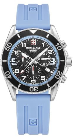 swiss alpine military Herren Uhr Chronograph Analog Quarz 7029.9831SAM Silikon