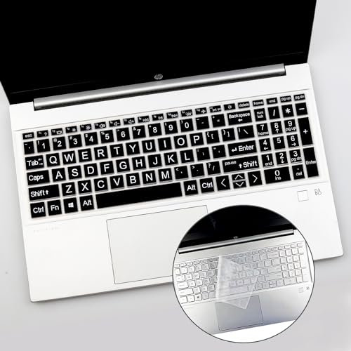 2PCS Keyboard Cover with Large Letters for HP 15.6 Laptop 15-fc 15-fd Series, Pavilion 15-eg 15-eh/er, HP Pavilion 17z 17-cn 17-cp 15z-fc000 15t-fd000 15t-eg300 15-fc0093dx/0025dx 15-fd0083wm/0107dx
