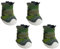Spark Paws Hundeschuhe für mittelgroße und große Hunde, rutschfeste Hundestiefel für heißen Asphalt, Winter, Schnee, Wandern mit reflektierenden Riemen, 4er-Set - Green, D