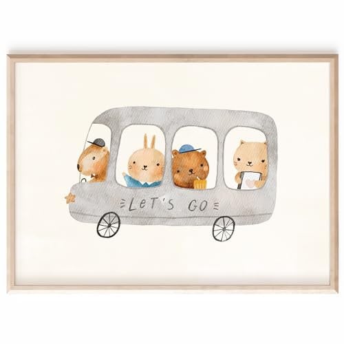 MeinBaby123 Poster I Süße Tiere I 4er/6er/8ter Sets (Boho süße Freunde)